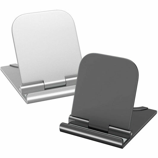 2PCS Adjustable Cell Phone Holder Stand Folding Foldable Thin Cradle Desk Mount